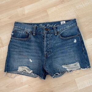 We the free Women's Blue Denim Shorts